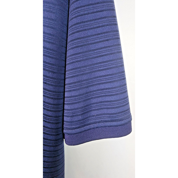 Izod Golf Polo Men’s 2XLT Advantage Striped Short Sleeve Shirt Blue White - Picture 5 of 9